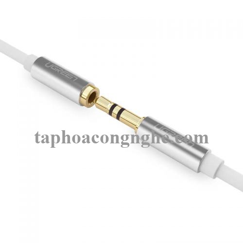 Ugreen 40676 0.5M màu Trắng Cáp âm thanh 3.5mm nối dài đầu nhôm AV118 30040676